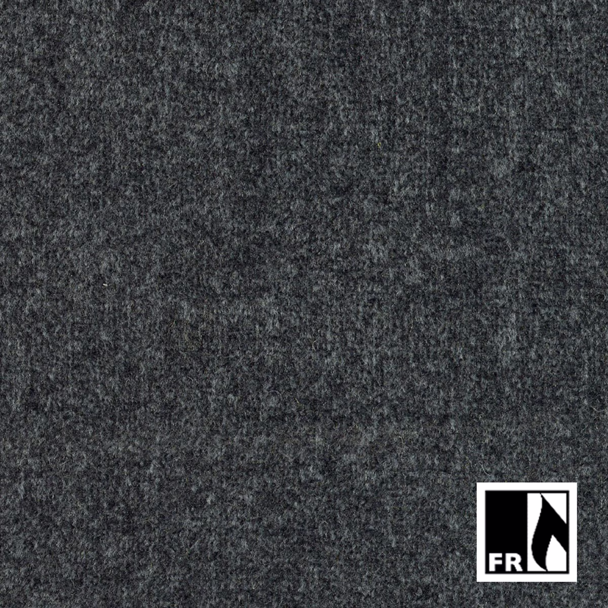 Dense mottled charcoal textile with graphite flecks and a softly brushed surface