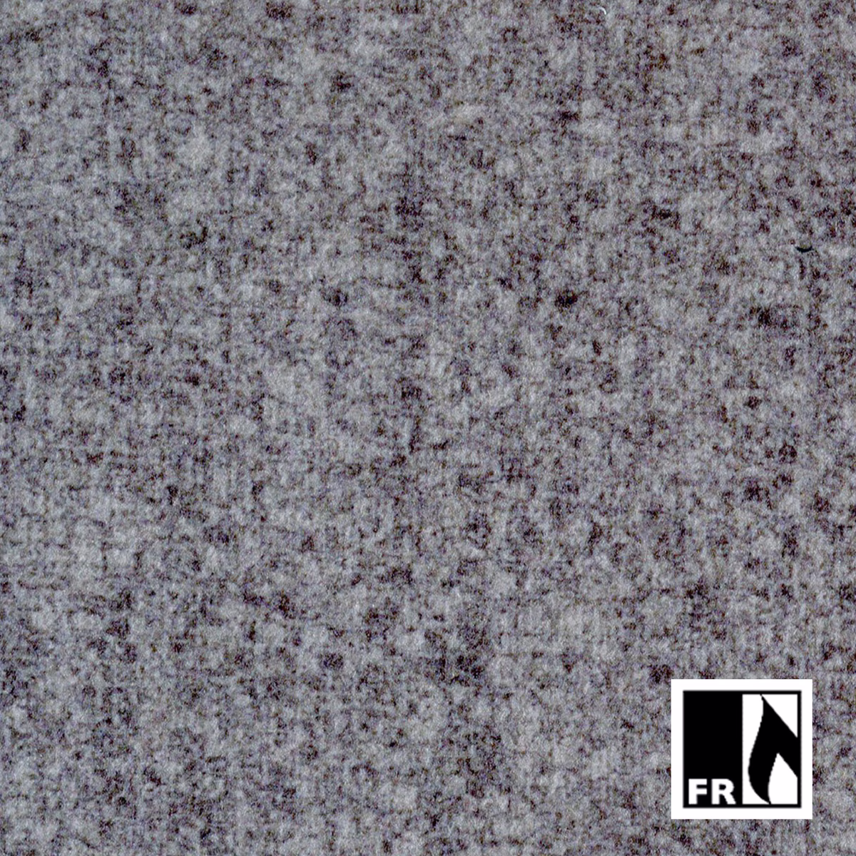 Close-up of cool silver-grey fabric with a dense, softly mottled texture