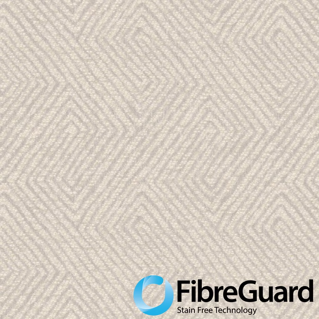 Pale stone textile with a subtle raised geometric chevron weave