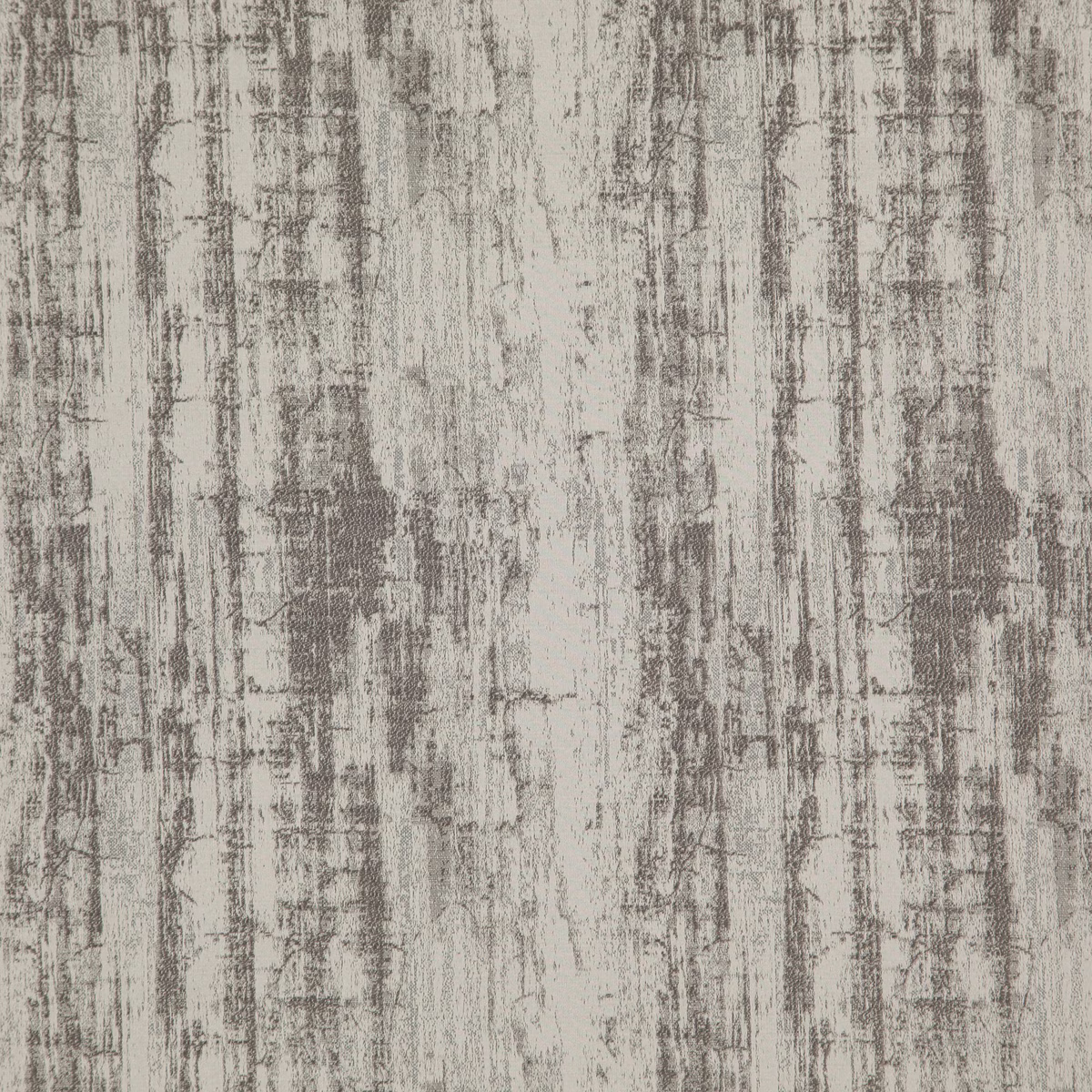 Muted taupe fabric with distressed vertical charcoal-grey striations and textured surface