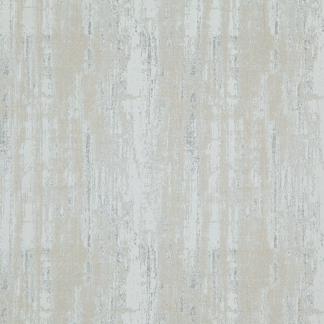 Pale blue-grey and beige distressed vertical texture on the Seaspray fabric swatch