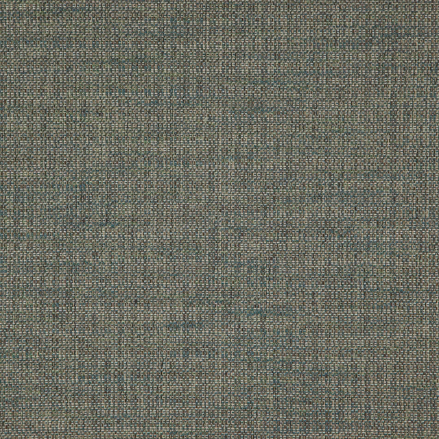 Close-up of muted Adriatic blue-green fabric with dense flecked micro-weave texture