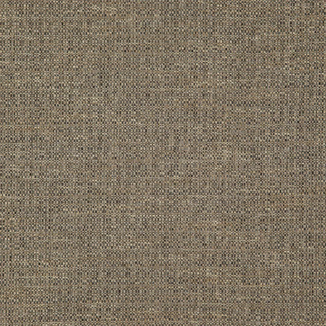 Close-up of taupe-grey woven fabric with fine brown, cream and charcoal flecks