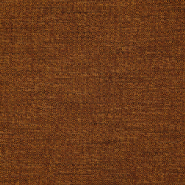 Dense burnt-orange woven upholstery with brown and dark flecks in a small textured pattern