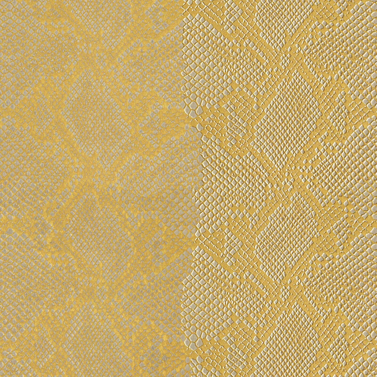 Muted antique-gold woven lattice with silvery taupe threads and tactile relief