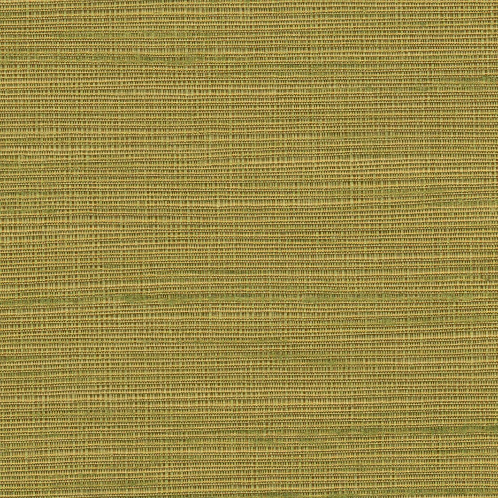 Lime-green woven textile with olive and ochre threads in a fine grid texture