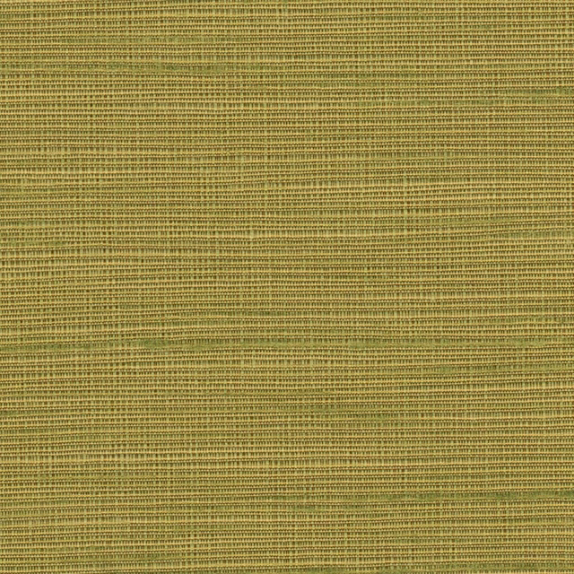Lime-green woven textile with olive and ochre threads in a fine grid texture