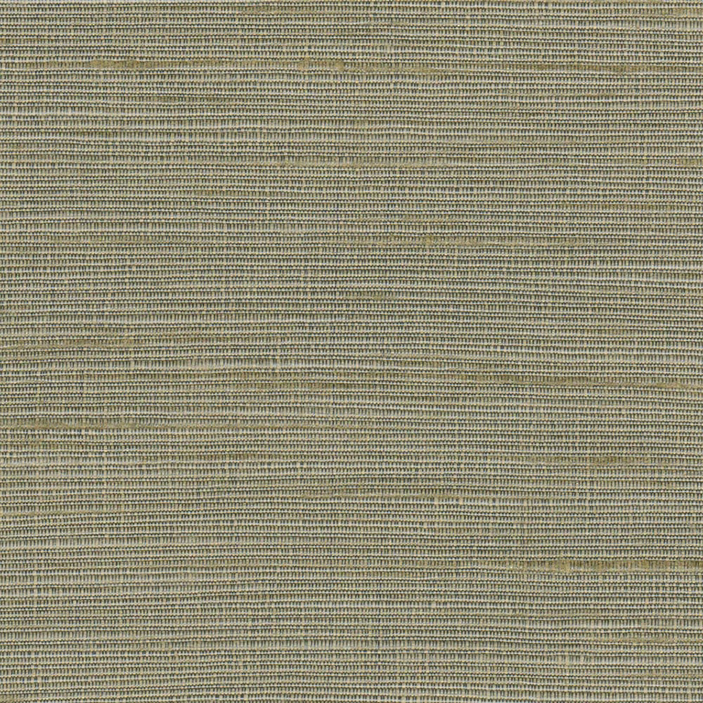 Close-up of muted blue-grey fabric with fine horizontal ribbed weave and olive-grey flecks