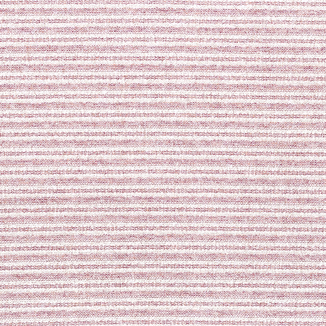 Pale rose-pink textile with fine cream-flecked horizontal woven stripes