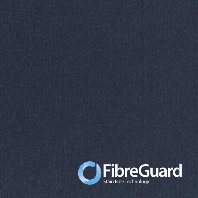 Deep midnight navy fabric swatch with subtle vertical woven texture