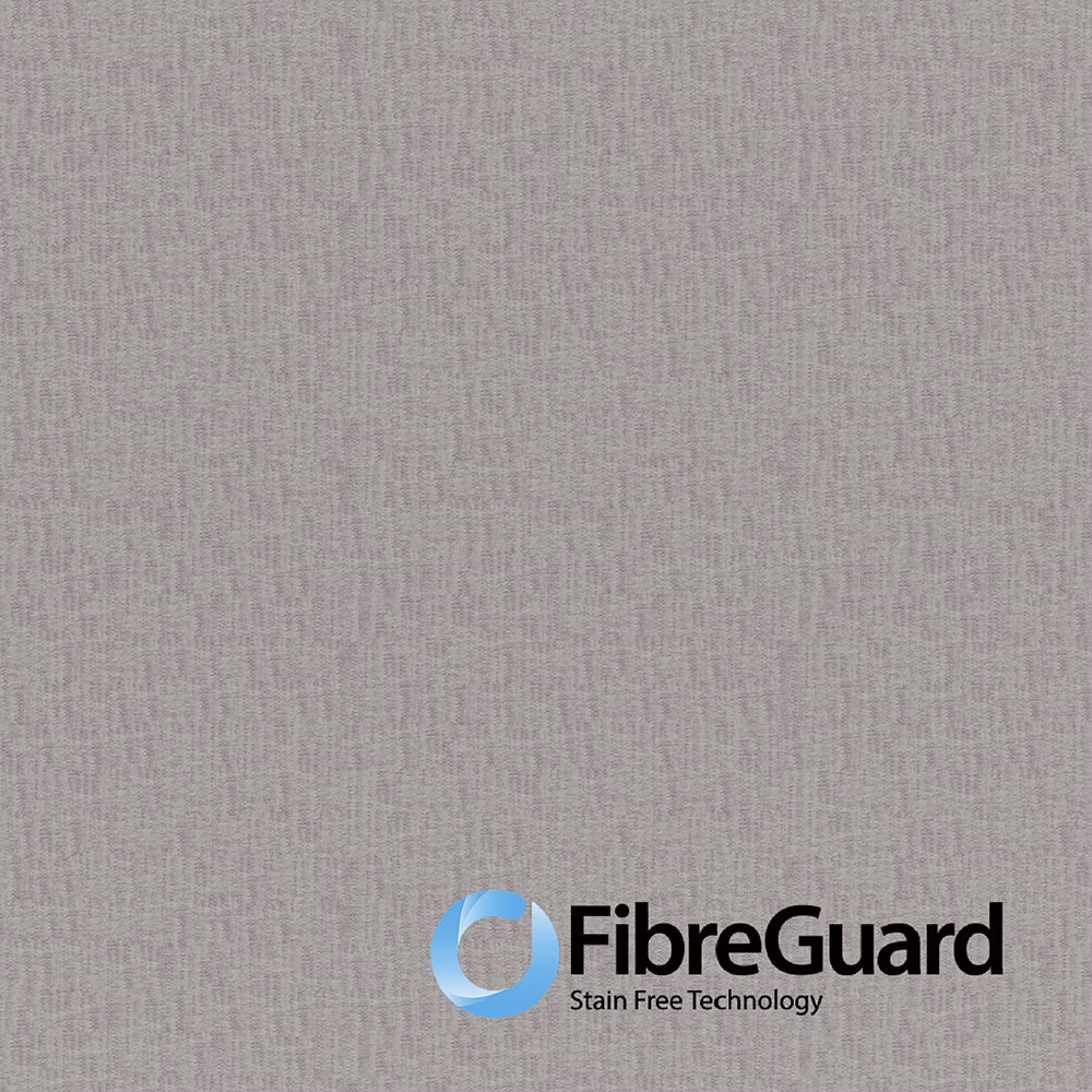 Close-up of cool fog-grey weave with subtle vertical thread texture