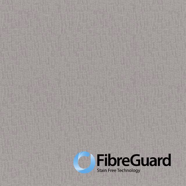 Close-up of cool fog-grey weave with subtle vertical thread texture