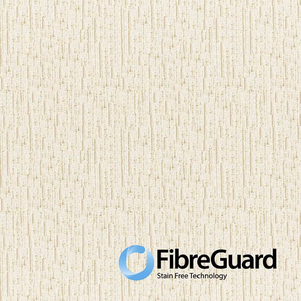 Pale oatmeal-beige woven textile with fine vertical slubs and softly varied cream lines
