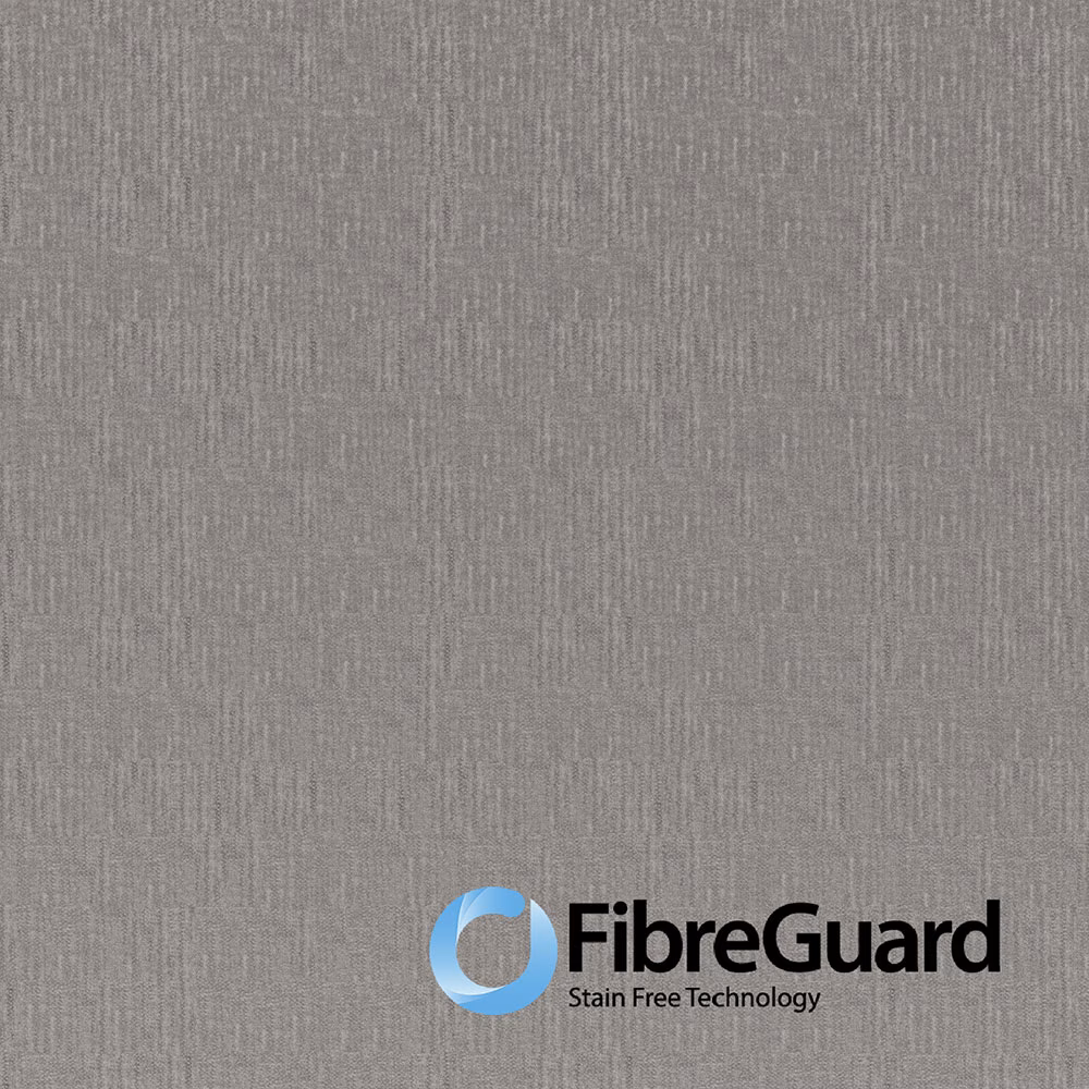 Cool nickel-grey woven textile with fine vertical striations and a softly varied surface