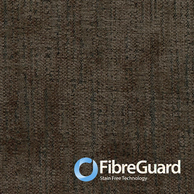 Close-up of Panaro 16 Mink’s nubby brown weave with dark vertical striations