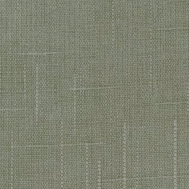 Muted pistachio-green woven textile with tonal grid lines and nubby texture