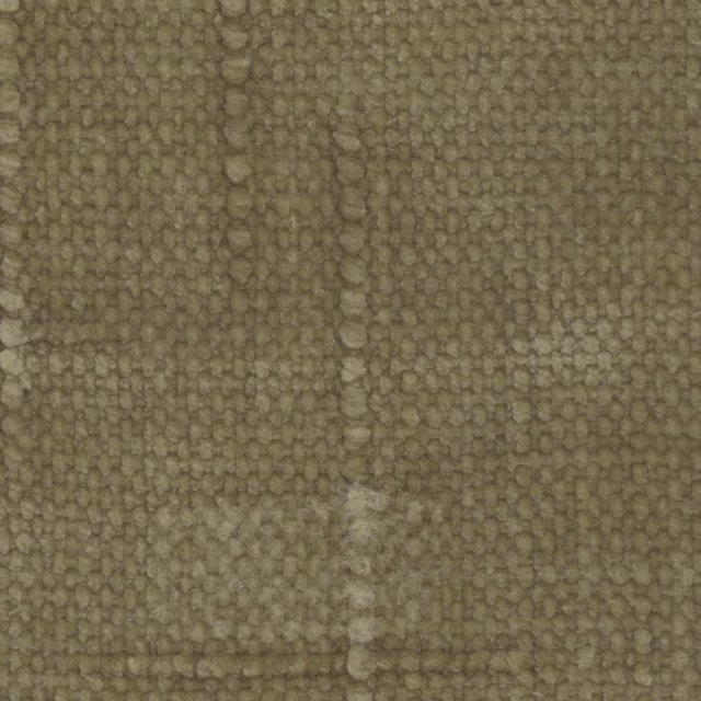 Close-up of muted khaki olive fabric with dense small looped texture