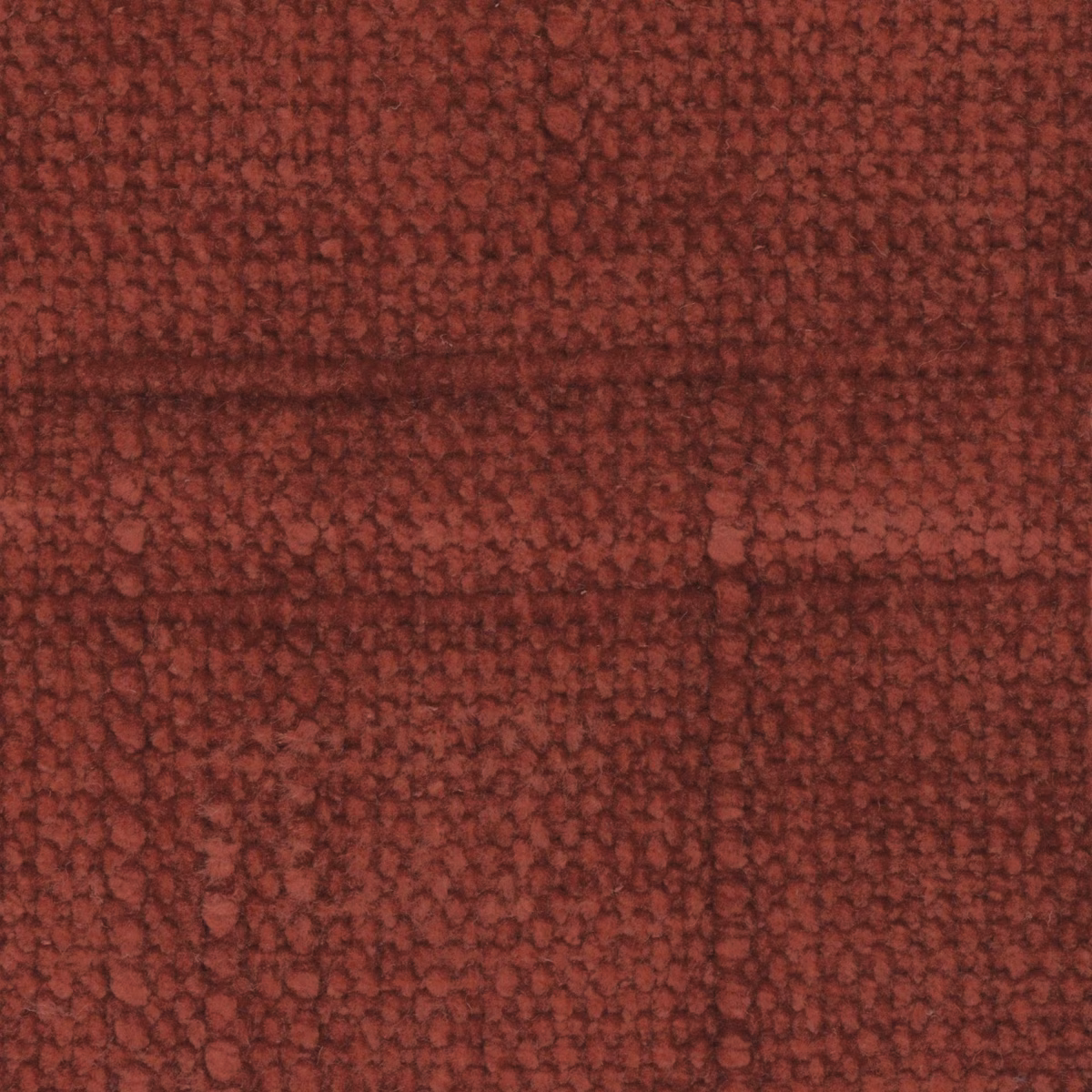 Close-up of deep sangria-red nubby fabric with burgundy and brick tonal flecks