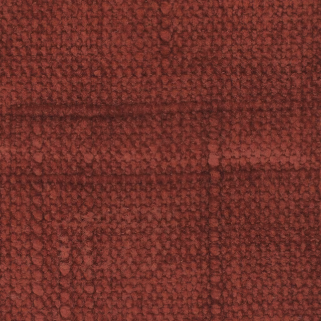 Close-up of deep sangria-red nubby fabric with burgundy and brick tonal flecks