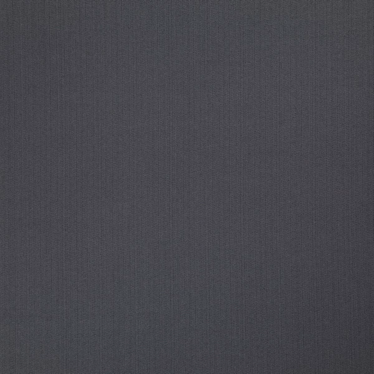 Close view of deep charcoal fabric with a fine vertical ribbed weave