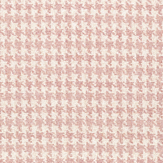 Pale blush pink and cream woven broken-check textile with softly flecked texture