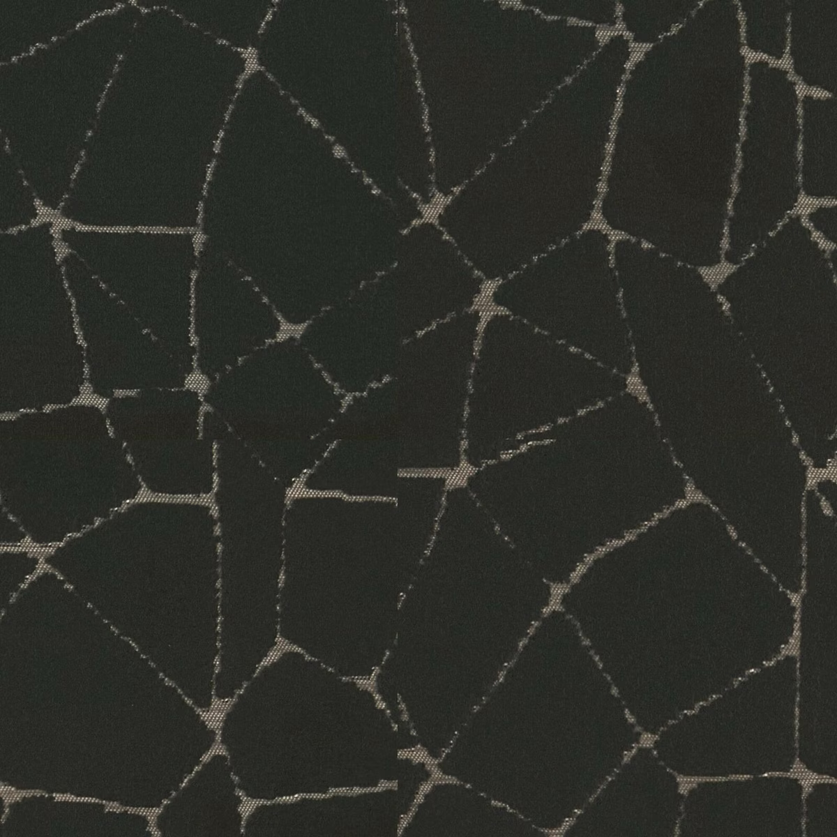 Deep blue-black fabric with taupe-grey fractured lines and textured surface