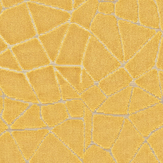 Warm gold Potala textile with pale grey irregular polygonal lines and fine woven texture
