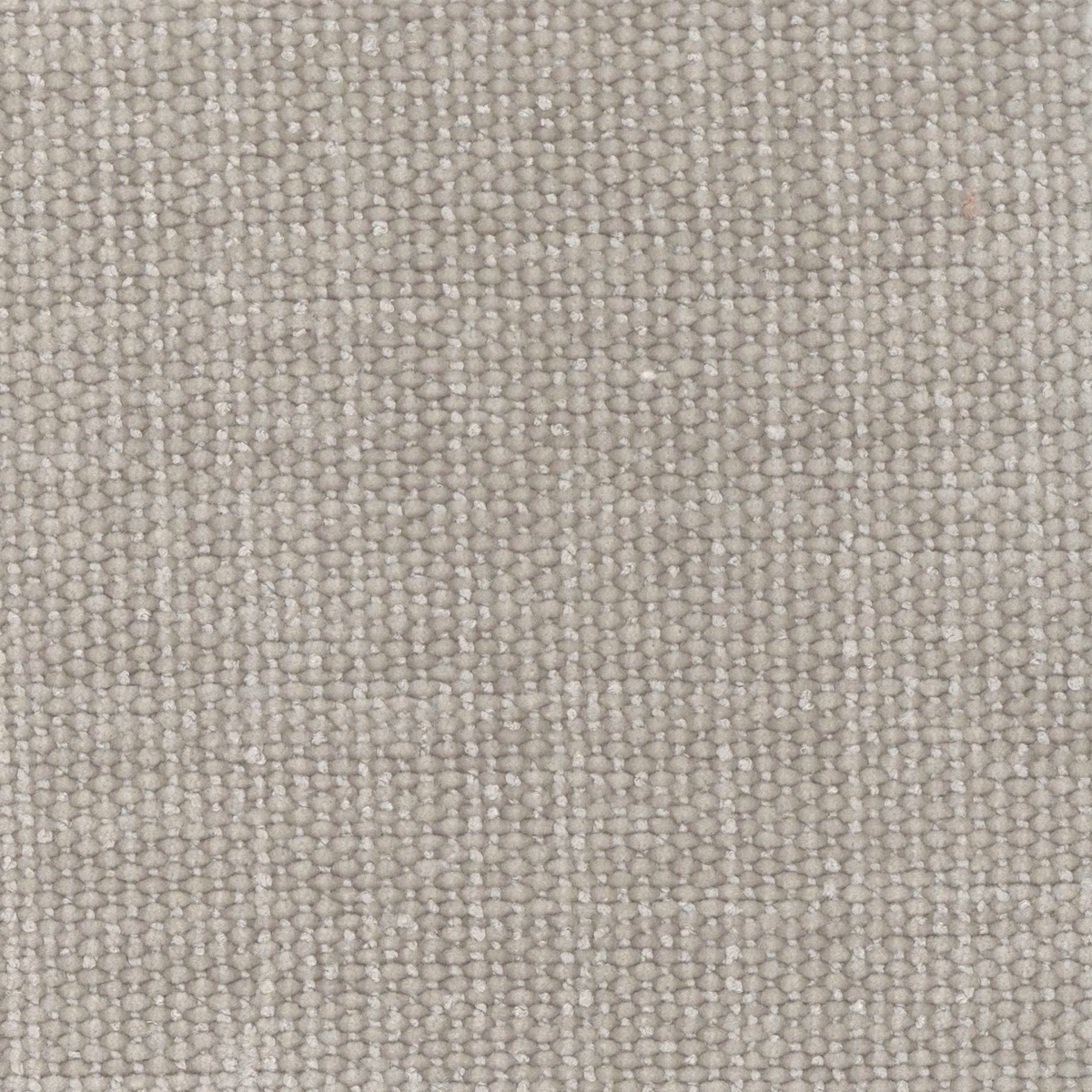 Close-up of nubby silver-grey woven fabric with subtle vertical texture