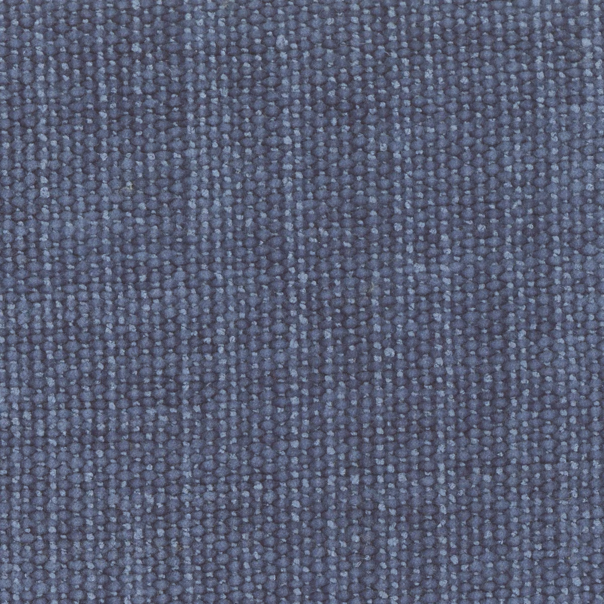 Close-up of muted blue-grey Primrose fabric with a finely ribbed woven texture