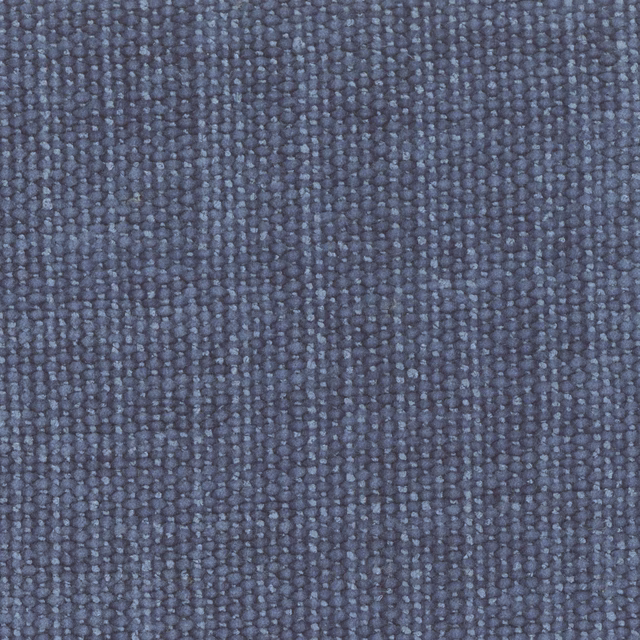 Close-up of muted blue-grey Primrose fabric with a finely ribbed woven texture