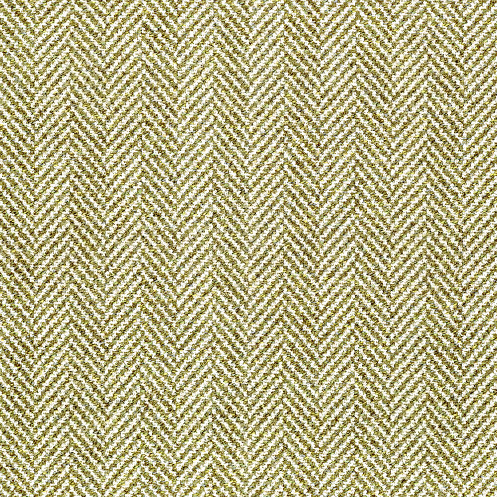 Muted pear-olive and ivory woven chevron fabric with a fine textured surface