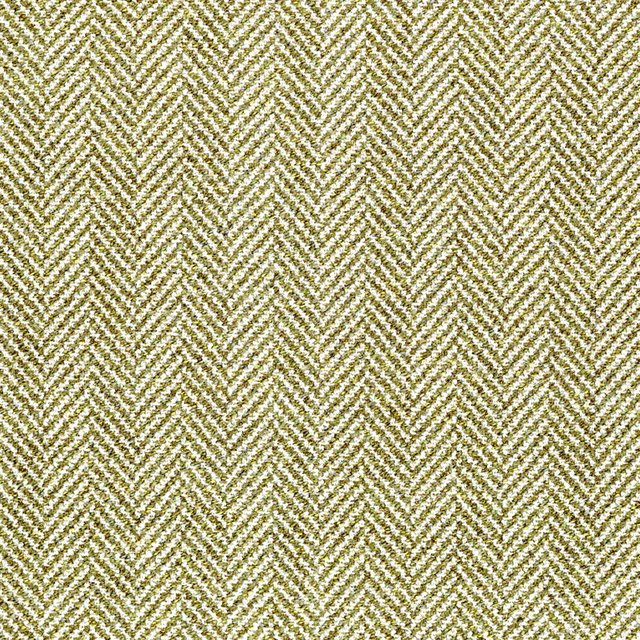 Muted pear-olive and ivory woven chevron fabric with a fine textured surface