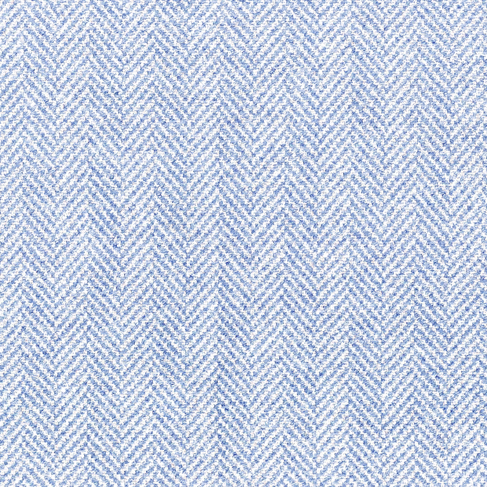 Pale ice-blue and white woven fabric with fine diagonal chevron texture