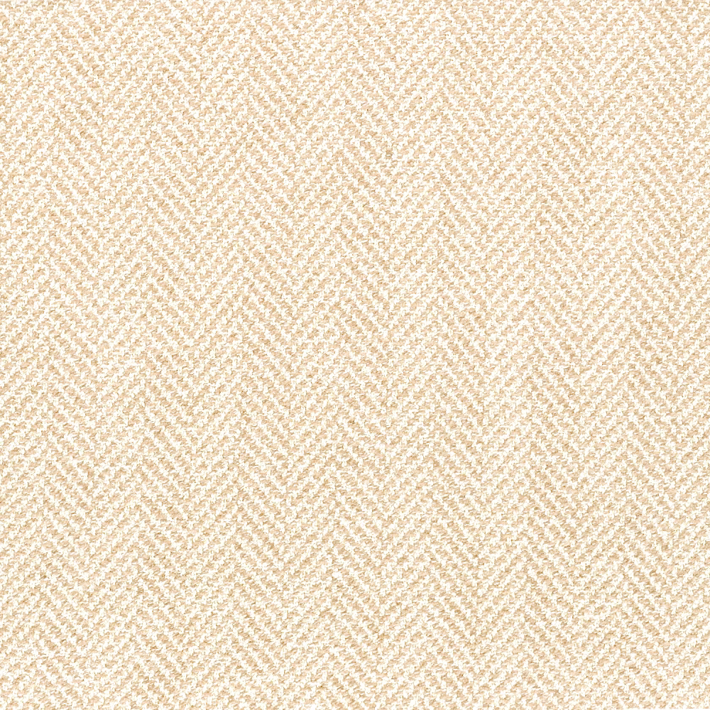 Close-up of champagne cream fabric with a fine warm beige zigzag weave