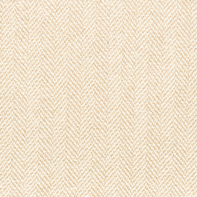 Close-up of champagne cream fabric with a fine warm beige zigzag weave