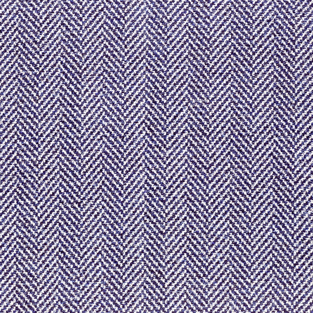Close-up of Oxford blue and white woven chevron with fine tactile texture