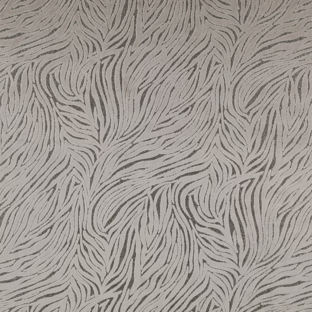 Warm tan textile with flowing taupe leaf lines and soft woven texture