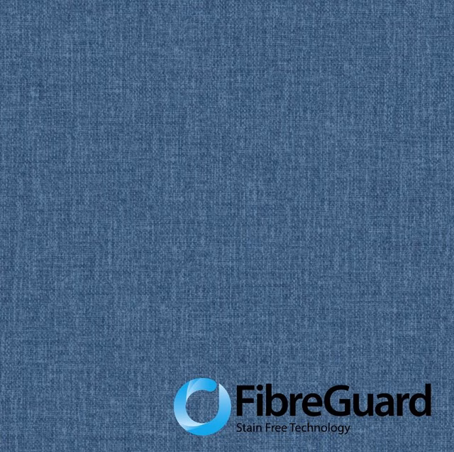 Muted ocean-blue woven fabric with a fine crosshatched, softly mottled texture