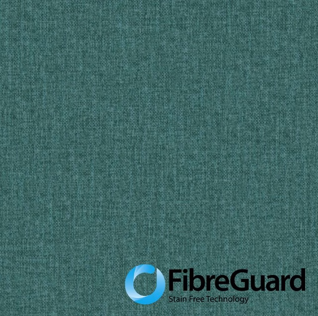 Deep forest teal woven swatch with fine mottled crosshatch texture