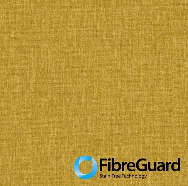 Warm ochre Ramblas fabric with fine crosshatched woven texture