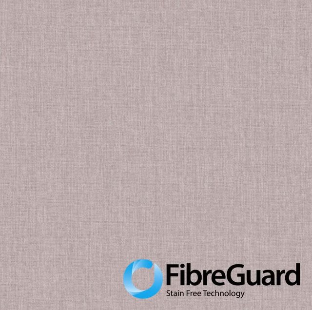 Close view of fine woven fabric in a soft dusty lilac mauve-grey shade