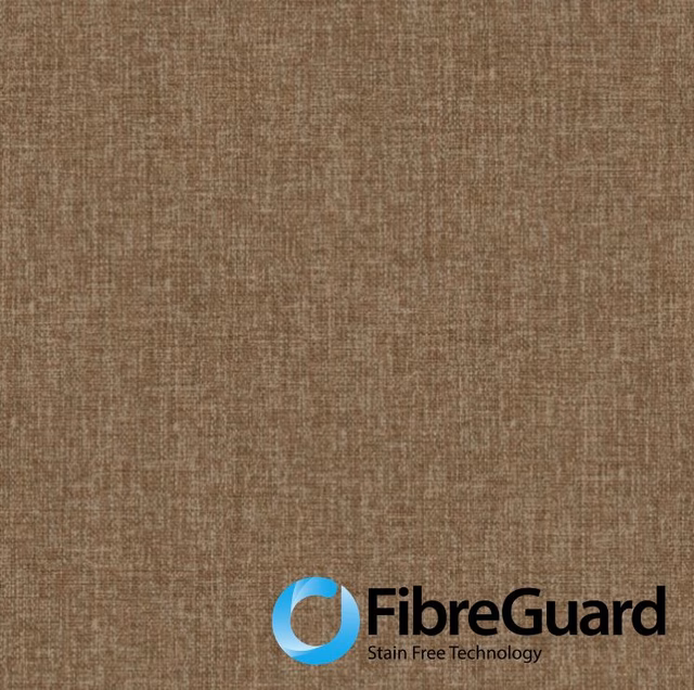 Warm truffle-brown woven swatch showing fine tonal crosshatching and dry texture