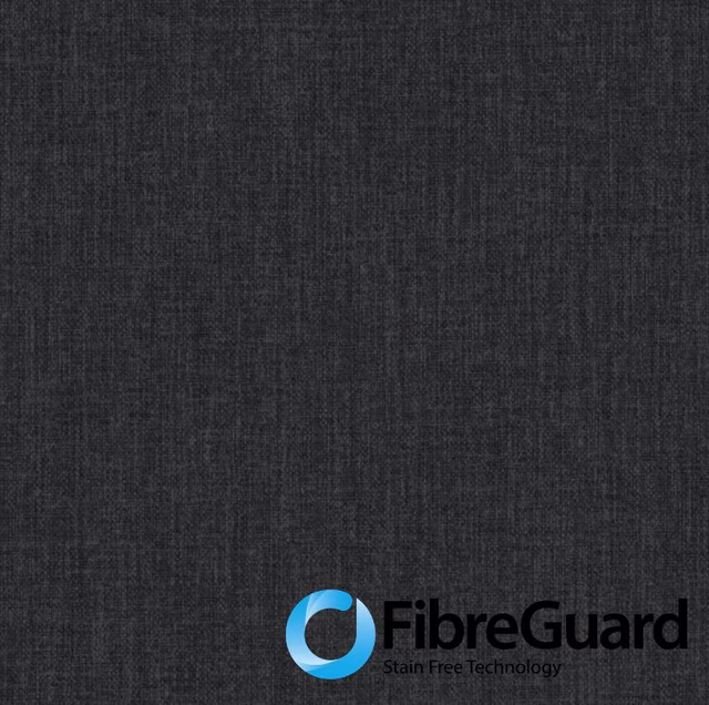 Near-black jet charcoal woven swatch with fine vertical texture