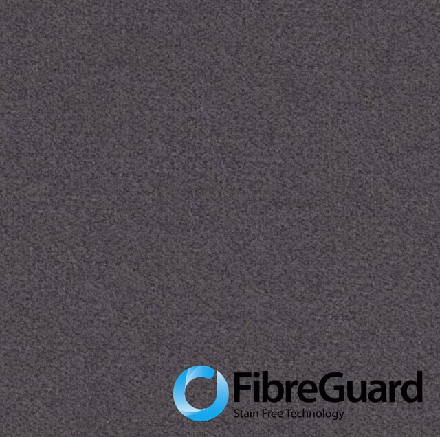 Close-up of Rannoch 11 Shadow in mottled charcoal-grey textured weave