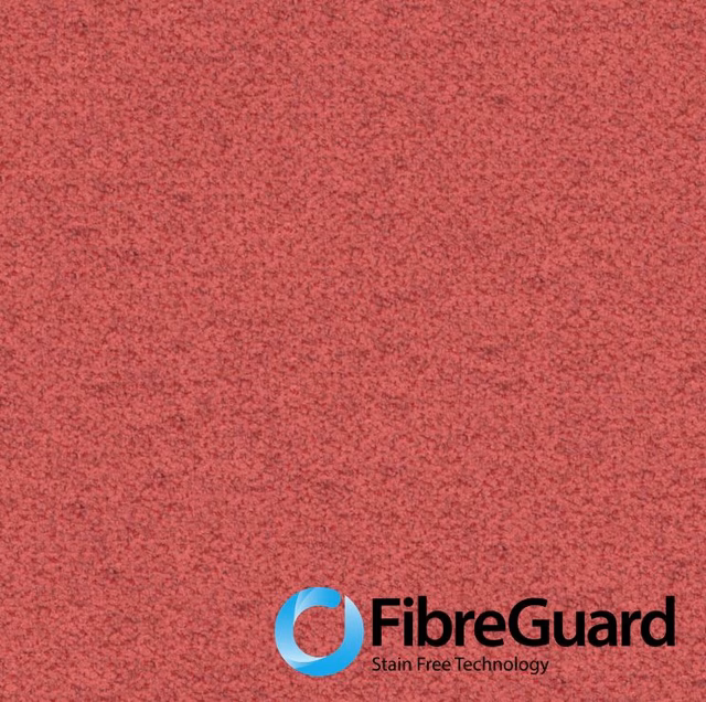 Close-up of mottled dusty red fabric with a fine nubby woven texture