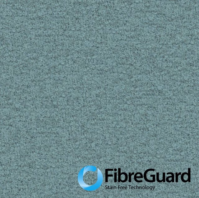 Close-up of mottled peacock teal fabric with fine aqua and charcoal textured fibres