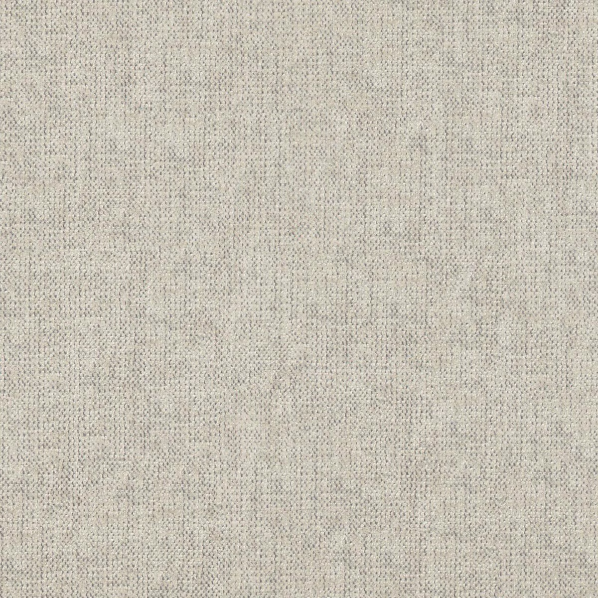 Pale chrome-grey woven upholstery fabric with fine charcoal flecks and subtle vertical texture
