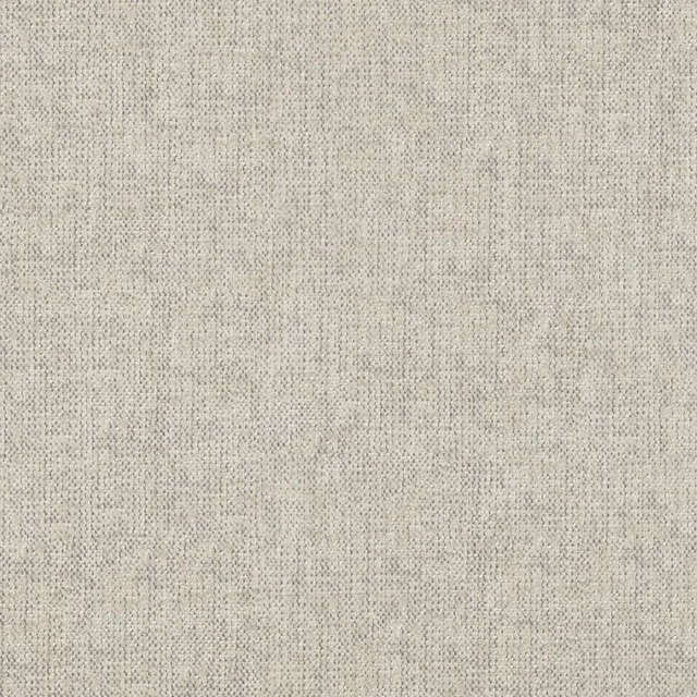 Pale chrome-grey woven upholstery fabric with fine charcoal flecks and subtle vertical texture