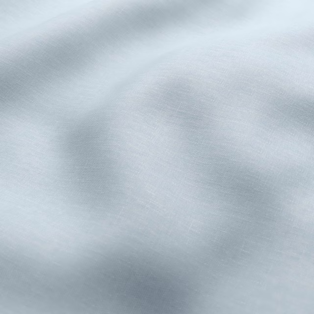 Pale sea-blue fine weave with cloudy tonal shading and soft sheen