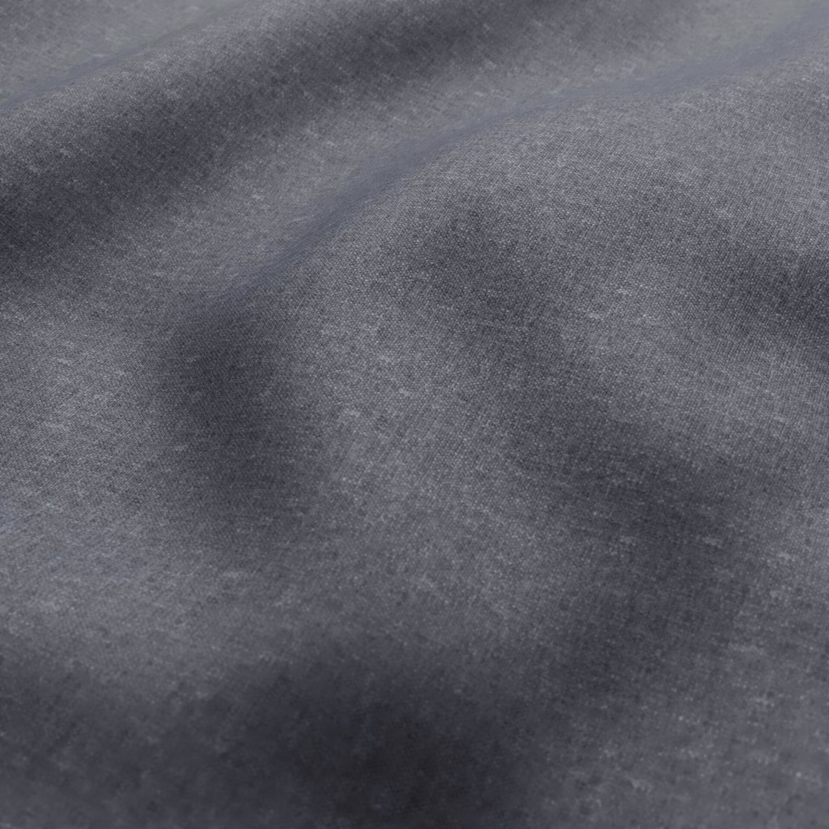 Deep elephant-grey woven fabric showing soft folds and subtle graphite tonal variation